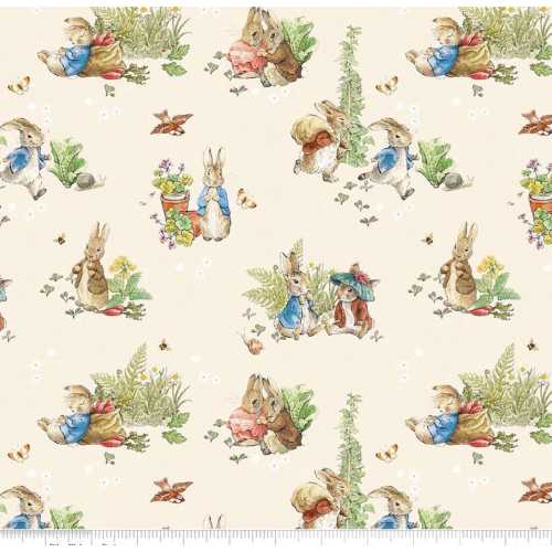 Peter Rabbit Fitted Crib Sheet, Beatrix Potter Nursery Decor