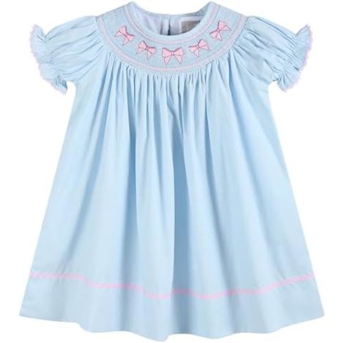 Lil cactus Baby and Girls Smocked Bishop Dress