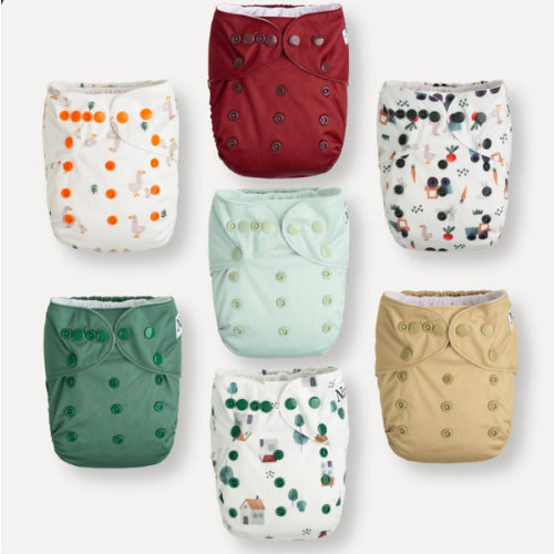 Nora’s nursery cloth diapers