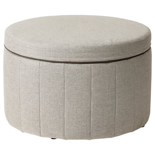 SIDSJÖ Pouf - with storage/Kilanda beige