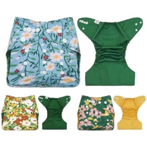ALVA Baby Cloth Diaper Covers with One Wet Bag, Swim Diaper,Cloth Nappy Shell Baby Girls and Boys