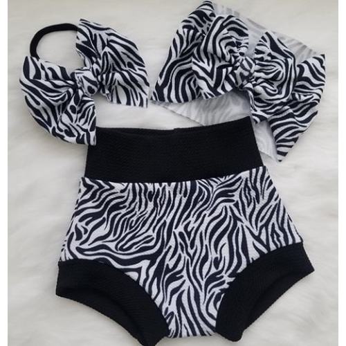 Zebra Stripe Baby Bummies: Toddler Shorts
