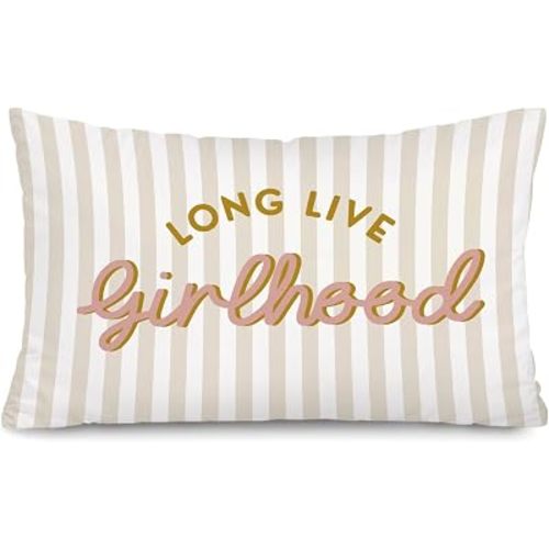 Long Live Girlhood 12x20 Pillow Cover Toddler Girl Room Decor,