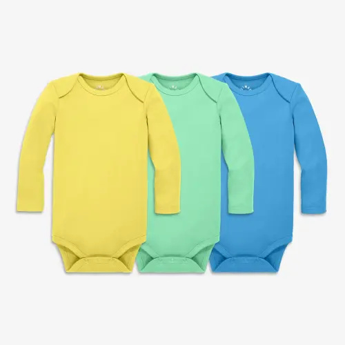 Organic long sleeve babysuit 3-pack | Primary.com
