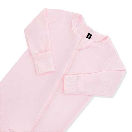 Kyte Baby Pointelle Zippered Footie in Sakura 6-12m