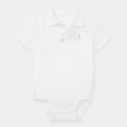 Soft Cotton Polo Bodysuit | Ralph Lauren