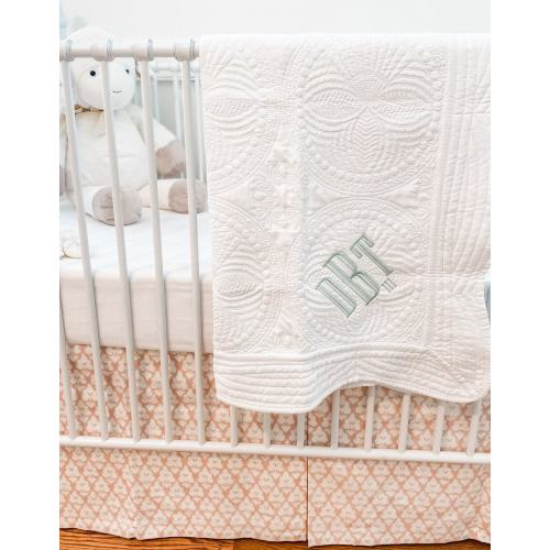 Monogrammed Heirloom Baby Quilt | Baby Gift Personalized | Baby Shower Gift | Personalized Baby Blanket | Monogrammed Baby Blanket