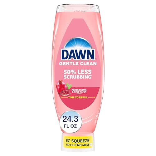 Dawn Gentle Clean EZ-Squeeze Dishwashing Liquid Dish Soap, Pomegranate and Rose Water Scent 24.3 fl oz
