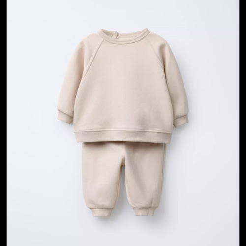 SWEATSHIRT AND JOGGER SET WITH BRUSHED INTERIOR - Light beige | ZARA United States