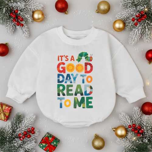 Book Lover Baby Romper, Colorful Reading Bodysuit, Literacy Gift