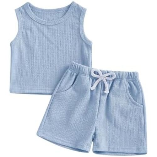 Madjtlqy Toddler Baby Boy Clothes Sleeveless Vest Tank Tops Jogger Shorts Sets 2Pcs Cute Infant Boys Summer Casual Outfits