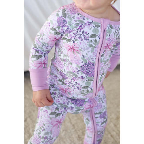 Convertible Zip Romper | Lavender Lullaby