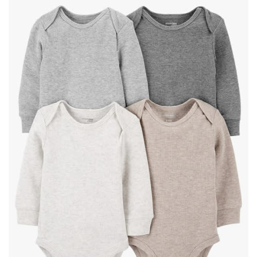 Simple Joys by Carter's Baby 4-Pack Long-Sleeve Thermal Bodysuit