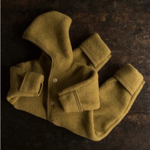 Baby Merino Wool Fleece Suit - Saffron Melange
