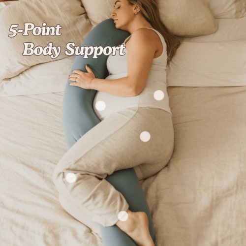 Cuddobaby 5-in-1 Pregnancy Pillow | Blue - Growing With Baby