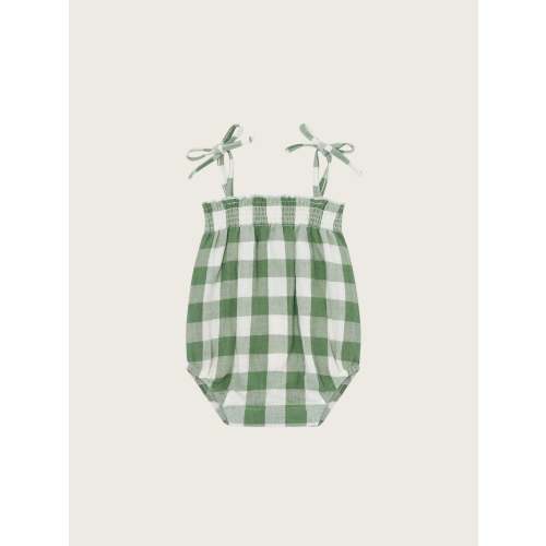Dill Gingham Spaghetti Bodysuit | Organic Zoo