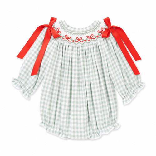 Blakely Smocked Christmas Bubble – Lillie & Lilah