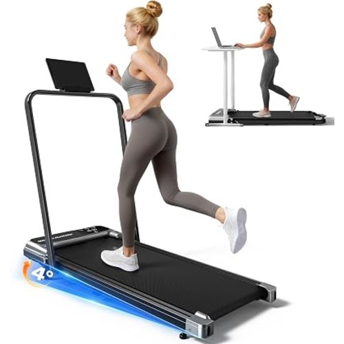 Walking Pad Treadmill for Home, Walking Pad with Incline and Handle Bar