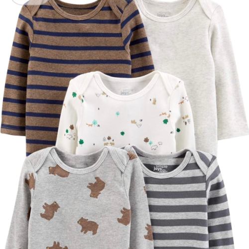 Simple Joys by Carter's Baby-Boys Long-Sleeve Bodysuit Pack of 5Bodysuit