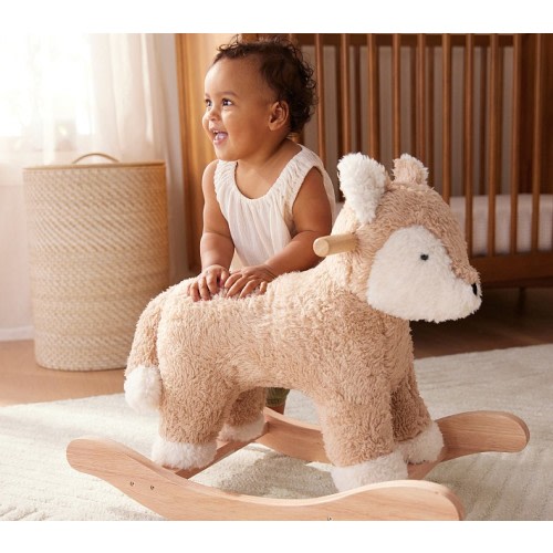 Sherpa Fox Plush Nursery Rocker