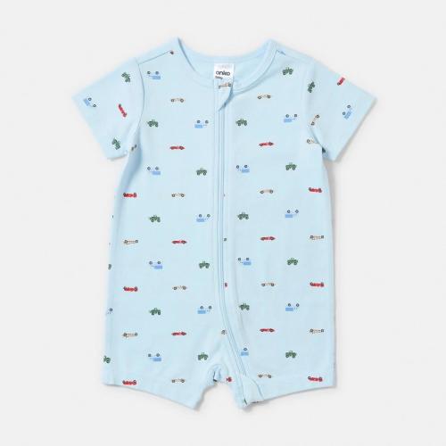 Short Sleeve Zip Romper - Kmart