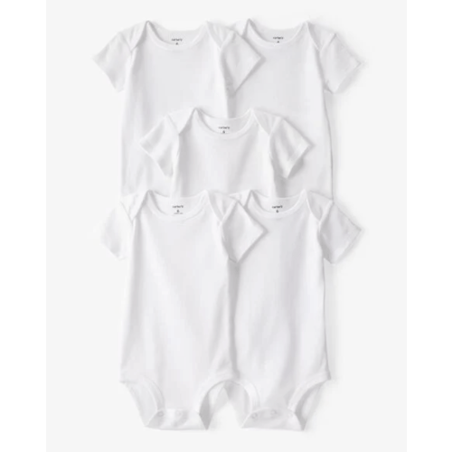 Baby 5-Pack Short-Sleeve Bodysuits - White | Carter's