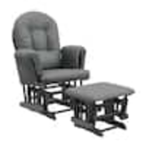 Storkcraft Gray With Gray Cushion Hoop Glider And Ottoman Set 06550-60G