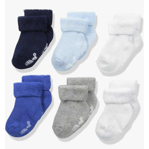Little Me Baby Boys' Think Cotton Turn Cuff Socks