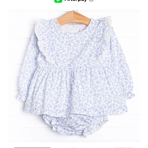 Blue Willow Diaper Set, Blue – Stitchy Fish