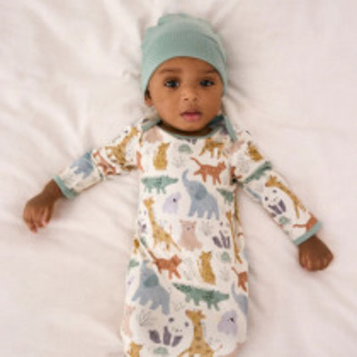 Little Sleepies Sweet Safari Infant Gown