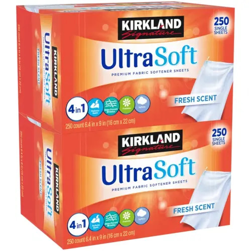 Kirkland Signature Fabric Softener Sheets, 250-count, 2-pack | Costco