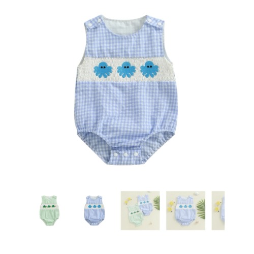 TURTLE Striped Romper - Hazel & Bo