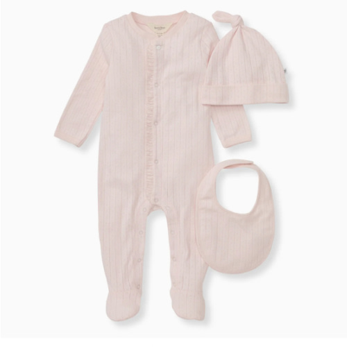 Organic Cotton Jumpsuit, Bib & Hat 3 Piece Set - Pink Sand – Burt's Bees Baby