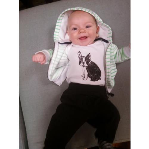 cute baby Onesie®, boston terrier baby clothing, boston terrier baby gift, boston terrier love, shower gift, baby neutral, cute baby gift,