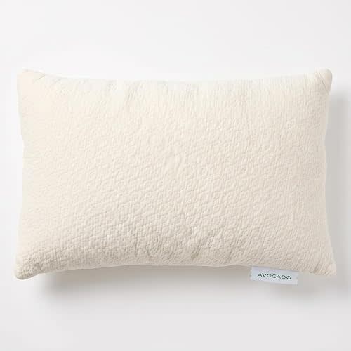 Avocado Organic Toddler Pillow, GOLS Certified Organic Latex and Kapok Fill, GOTS Certified Organic Cotton, Non-Toxic Breathable Pillow for Toddlers 2 Years and Up, No Synthetics, 20 x 12 Inches