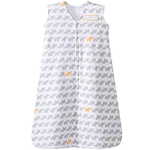HALO Sleepsack Cotton Wearable Blanket, Grey Elephant Graphics, Medium