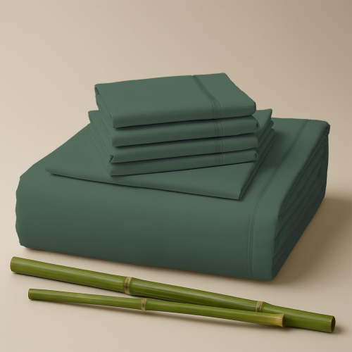 Sacred Thread 6 PC Bamboo Sheet Set - Silky Soft w/ Deep Pockets - Wrinkle Free, Cooling & Durable