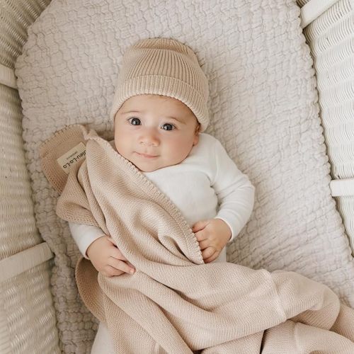 Baby Gift Set - Organic Cotton Newborn Blanket Essentials, Newborn Gift Sets, Best, Baby Gifts Gender Neutral (Luxe - Oatmeal)