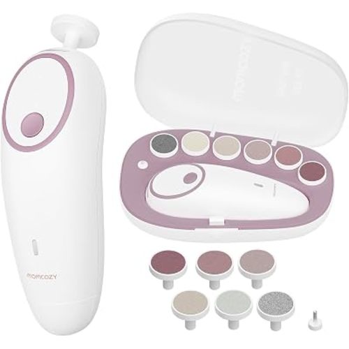 Momcozy Baby Nail File Electric, Gentle Baby Nail Trimmer with Night Light
