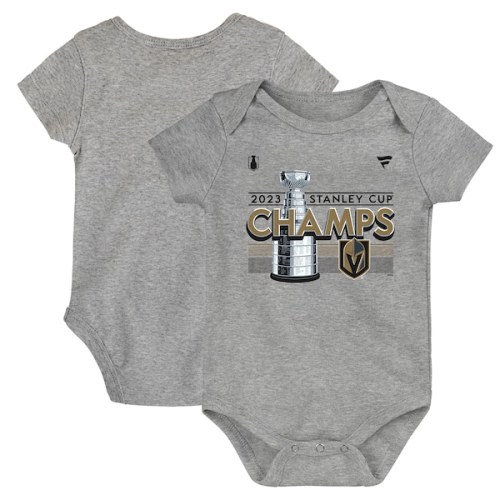 Vegas Golden Knights Fanatics Newborn 2023 Stanley Cup Champions Locker Room Bodysuit - Heather Gray