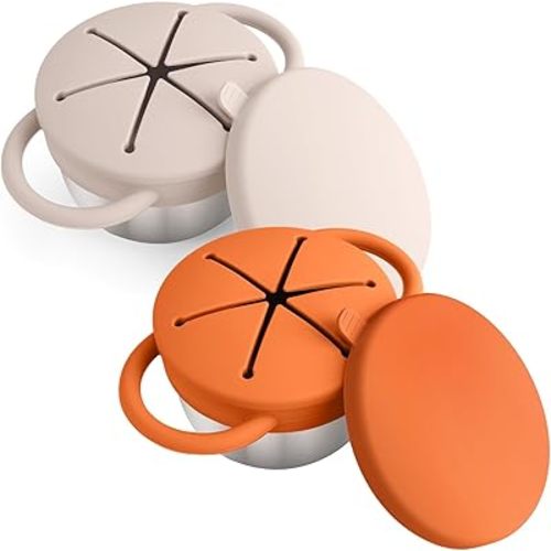 Mity rain 2PCS Stainless Steel Snack Containers for Toddlers