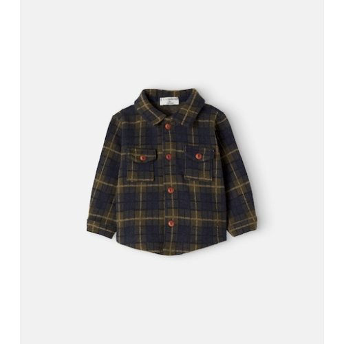 Baby Atlin plaid cotton-blend shirt