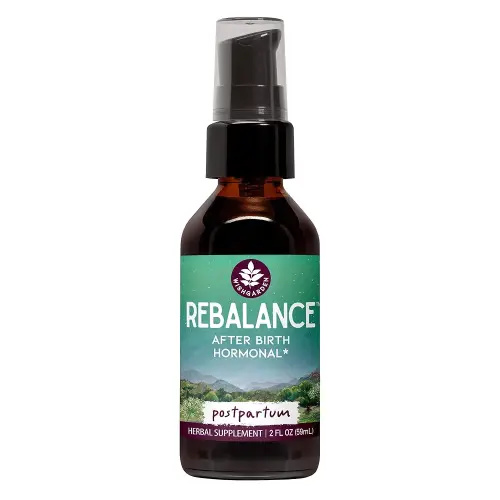 WishGarden Herbs ReBalance Birth Hormonal - Plant-Based Herbal Supplement with Vitex Berry & Motherwort Supports Postpartum Hormone Levels and Postnatal Hormone Balance, 2oz