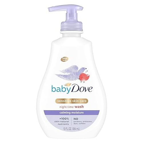 Baby Dove Sensitive Skin Care Baby Wash For a Calming Moisture Hypoallergenic and Tear-Free, Washes Away Bacteria, Chamomile, 13 Fl Oz