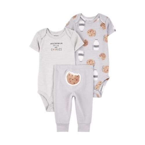 Baby 3 Piece Cookie Bodysuit Set
