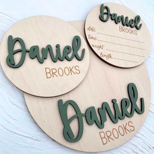 Wooden Birth Announcement Sign Baby Announcement Sign Hospital Footprint Sign Footprint ready baby name sign birth announcement stat sign