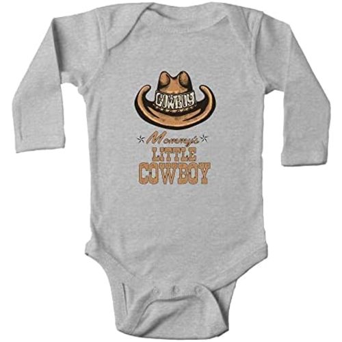 Mommy's Little Cowboy Long Sleeve Toddler Rompers Baby Infant Bodysuit