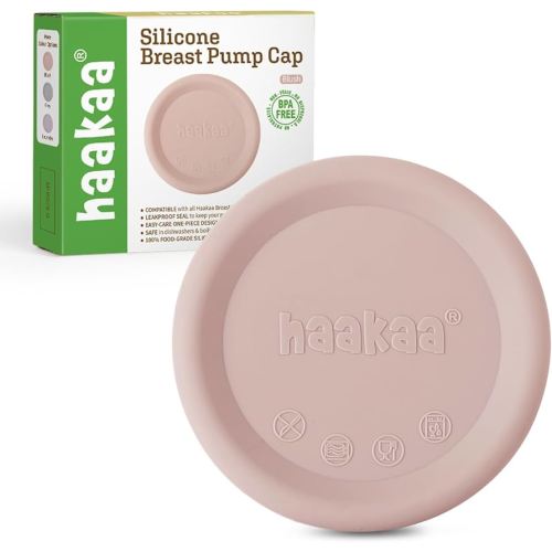 haakaa Manual Breast Pump Cap (Blush) - Made of Premium Grade Silicone, Suitable for All haakaa Breast Pump