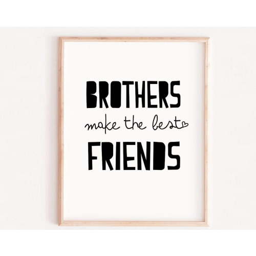 Brothers Make The Best Friends Brothers Wall Art Twin Brothers Quote Twin Nursery Decor Twin Boys Nursery Decor Twin Boy Baby Gift Apf Wall Art Modern Wall Decor
