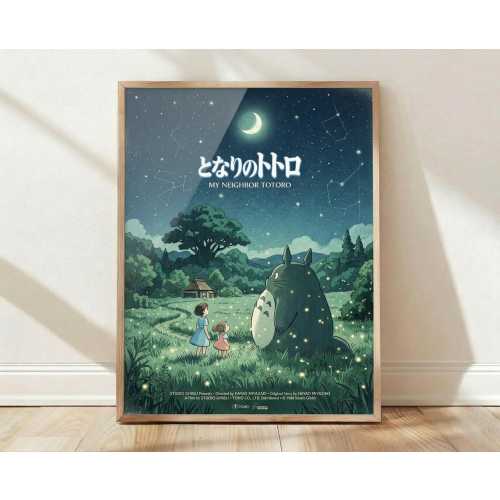 Totoro Poster, My Neighbor Totoro Print, Studio Ghibli Wall Art, Anime Poster, Miyazaki Art, Japanese Wall Art, Ghibli Decor